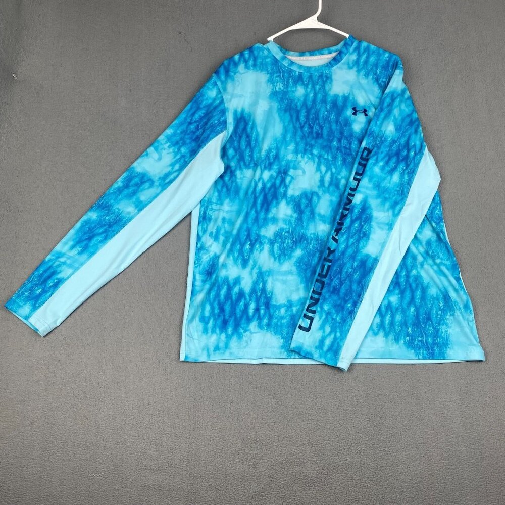 Under Armour Men's Fishing Long Sleeve Tee.Blue, Loose Fit. Lightweight. 2XLarge